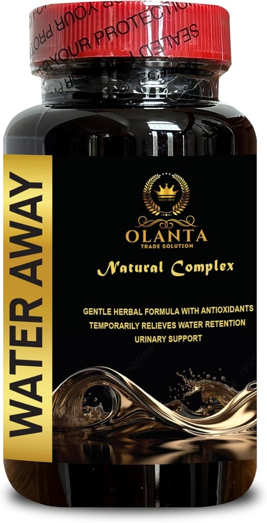 Water Away All Natural Supplement - Water Pills Vitamins, Support Fast Acting Bloating, Water Out with Milk Thistle, Support Water Retention - 1 Bottle 60 Capsules