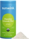 Sunwink Digestion Limeade Fiber Superfood Powder | Daily Fiber Powder for Digestion | Prebiotic Fiber Powder with Chicory Root, Burdock, Tangerine Peel | Supports Gut Health | 4.2 oz, 20 Servings