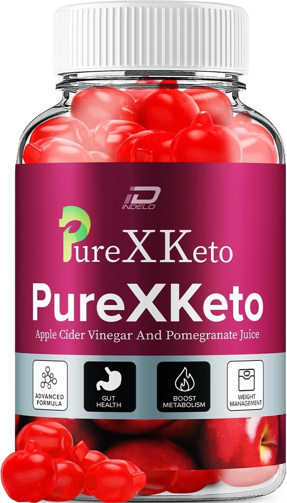 PureXKeto ACV Gummies Dietary Supplement - PureX Keto Keto ACV Gummies with Apple Cider Vinegar & Pomegranate Juice, Pure X Keto Gummies Reviews, Advanced Weight Management (1 Pack - 60 Gummies)