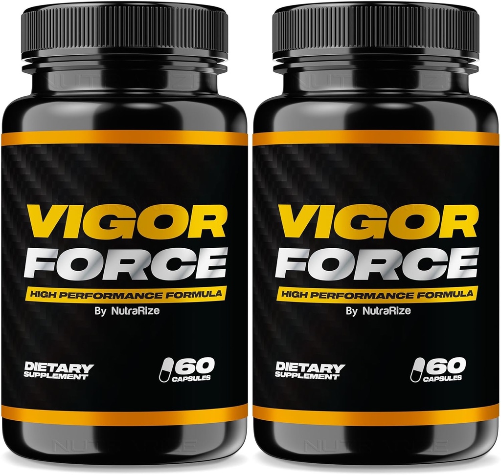 NutraRize (Pack of 2 Vigor Force for Men, High Performance Male Capsules, All Natural Dietary Supplement for Overall Health and Wellness, Official Pills 50 Review (120 Capsules)