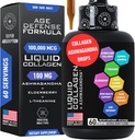 Liquid Collagen for Women and Men with Calming Ashwagandha - 100,000mcg Bovine Collagen Drink, 100mg Ashwagandha Liquid for Radiant Skin, Hair, Nails, and Immune Support - 2oz Berry Flavor Drops