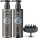 JVR Beard Wash and Beard Conditioner for Men, Beard Shampoo Cleanse and Reduces Frizz, Soften & Strengthens, Organic with Coconut, Aloe, Provides Shine for Dry & Coarse Beards, Beard Care (6.7oz)