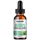 1 Packs 3000MG Soursop Graviola Liquid Drop for cell Support &Regeneration, lmmune, Gut, Antioxidant, Mood, Relax, Liver and Sleep Zzz - Soursop Graviola Leaf Extract, Sea Moss, Turmeric - 2Fl Oz