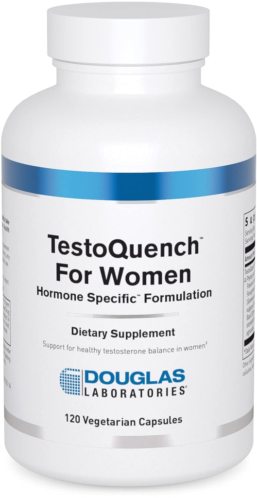 Douglas Laboratories TestoQuench for Women - Memory, Skin, Hair & Heart Health Supplement* - With Saw Palmetto, Holy Basil & Fennel Seed - 120 Vegetarian Capsules