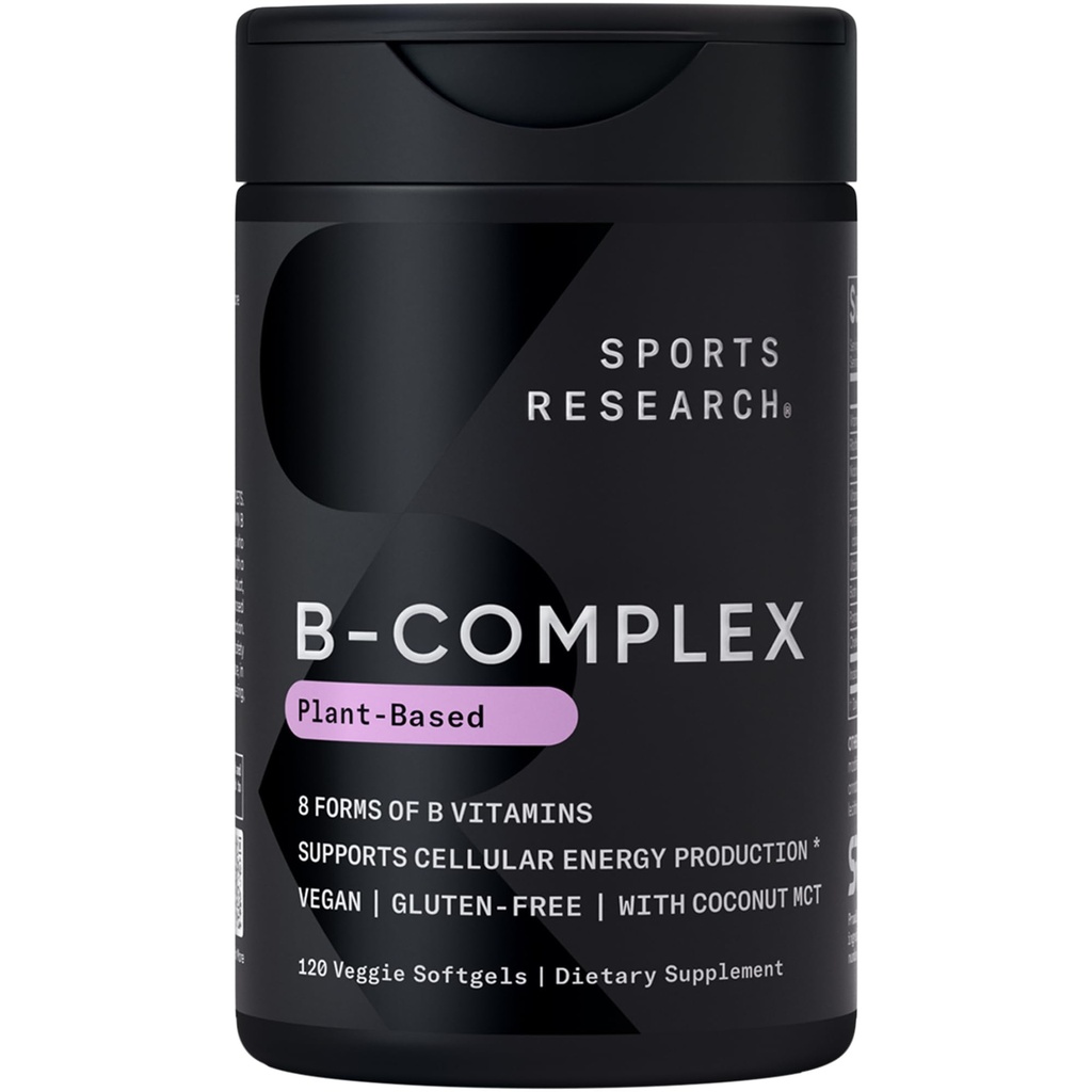Sports Research® Vitamin B-Complex, 120 Count Plantgels™