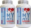 I LOVE MY PETS LLC cat Immune Booster Treats - CAT Immune Support - Booster - Healthy Supplement - cat Liver Supplement - 120 Treats (2 Bottles)