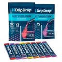 DripDrop Hydration - Electrolyte Powder Packets - Watermelon, Berry, Lemon, Orange, Fruit Punch, Grape, Strawberry Lemonade, Cherry - 32 Count
