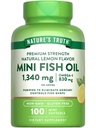 Nature's Truth Mini Fish Oil Omega 3 | 1340 mg | 100 Softgels | Burpless Lemon Flavor | Non-GMO & Gluten Free Supplement