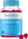 Prebiotic Fiber Gummies for Digestive Health | Supports Gut Bacteria & Digestive Regularity | Vegan, Keto, Kosher | Gluten-Free, Non-GMO, Plant-Based | Natural Berry Flavor | 60 Count