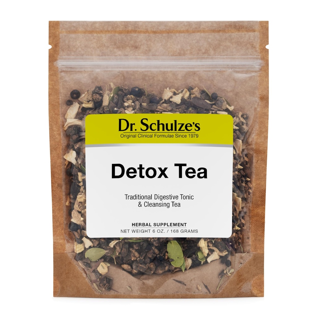 Dr. Schulze’s | Detox Tea | All Purpose Herbal Tonic | Powerful Digestive Stimulant | Dietary Supplement | Ultimate Liver Cleanse | Helps Eliminate Gas & Indigestion | Release Toxins | 6 Oz. Pack