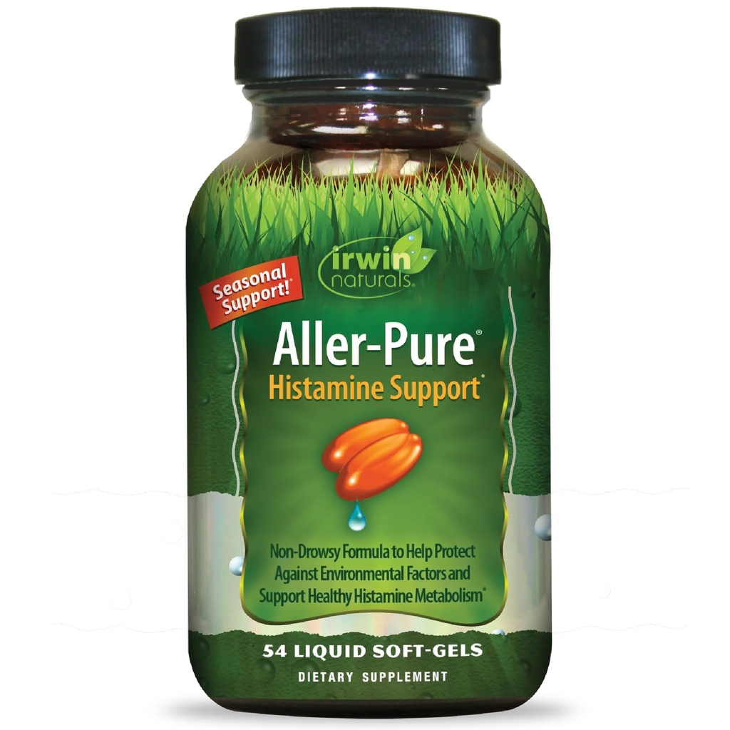 Irwin Naturals Aller-Pure Histamine Support Quercetin 54 Liquid Softgels