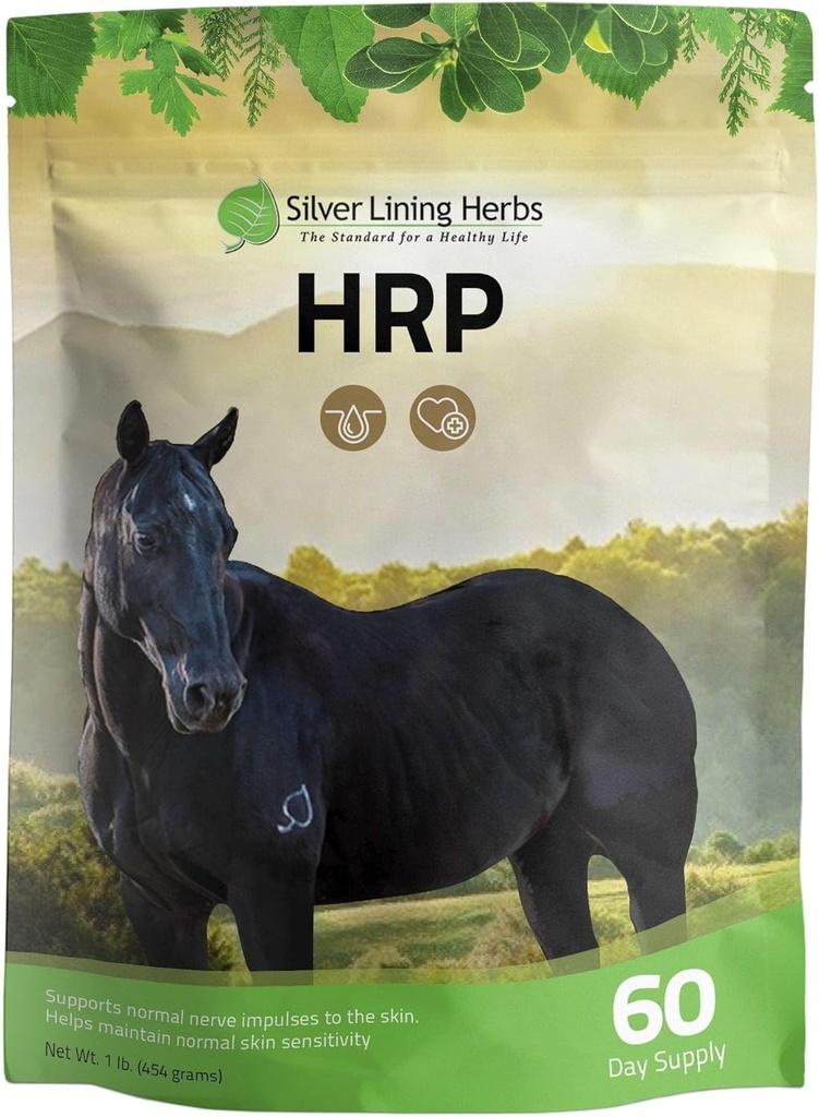 Silver Lining Herbs HRP - Supports Natural Nerve Impulses to The Horse's Skin - Promotes Normal Skin Sensitivity - Helps with Overactive Nerves - Herbal Supplement for Horses - 1 lb Bag