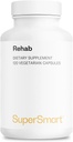 Supersmart - Rehab (Advanced Formula) - with Kudzu, Silymarin, Ginger Root, Benfotiamine - All-in-1 Supplement | Non-GMO & Gluten Free - 120 Vegetarian Capsules