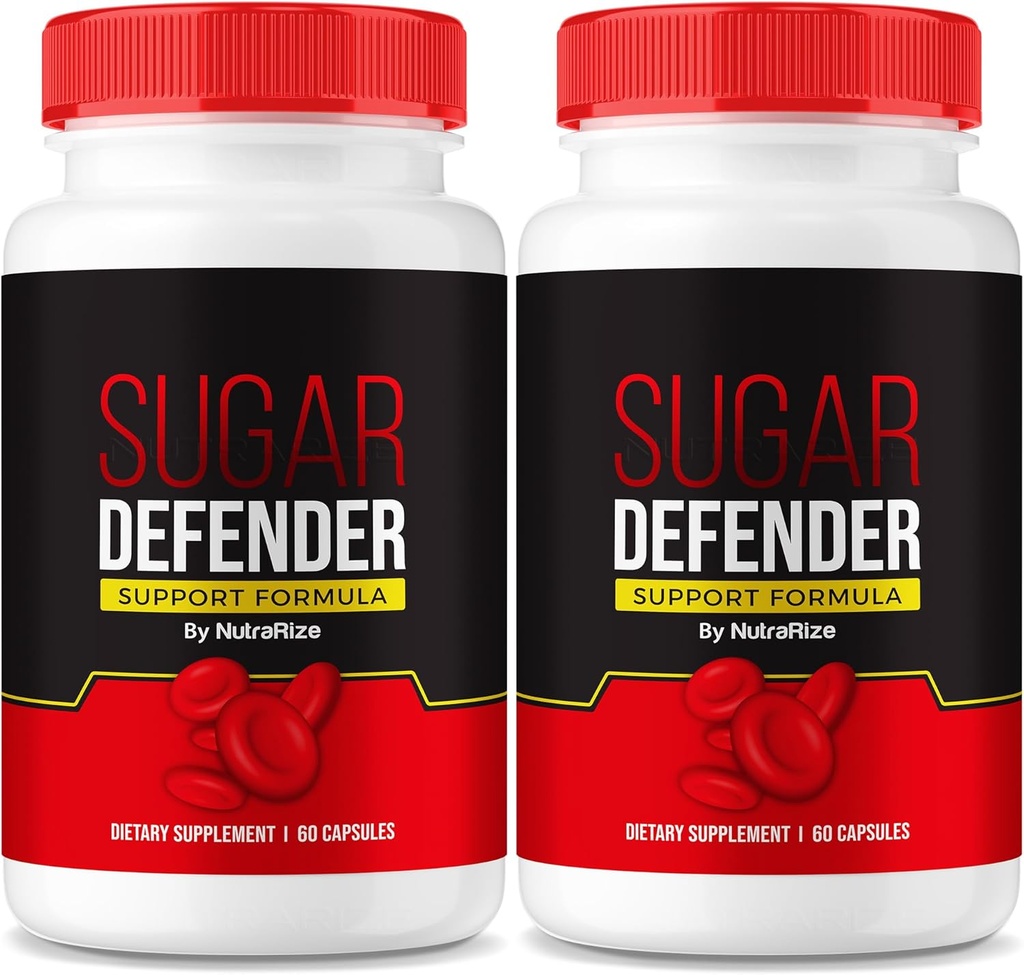 NutraRize (Pack of 2 Sugar Defender Supplement to Maintain Healthy Levels, Sugar Defense 24 All-Natural Dietary Pills, Advanced Support Formula for Wellness, Reviews (120 Capsules)