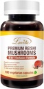 Lovita Mushroom Supplement, 8 in 1 Mushroom Complex, Lion’s Mane, Cordyceps CS-4, Reishi Spores, Turkey Tail, Maitake, for Natural Energy, Memory Support & Immune Support. 100 Vegan Capsules