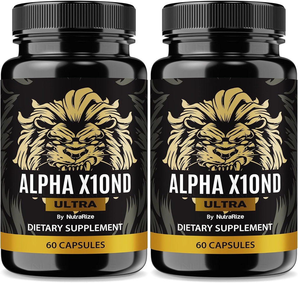 (2 Pack) Alpha X10nd Ultra for Men, Official Male Formula to Maintain Stamina and Peak Performance, All-Natural Blend for Nutrition and Health Support, AlphaX10nd Supplement Reviews (120 Capsules)
