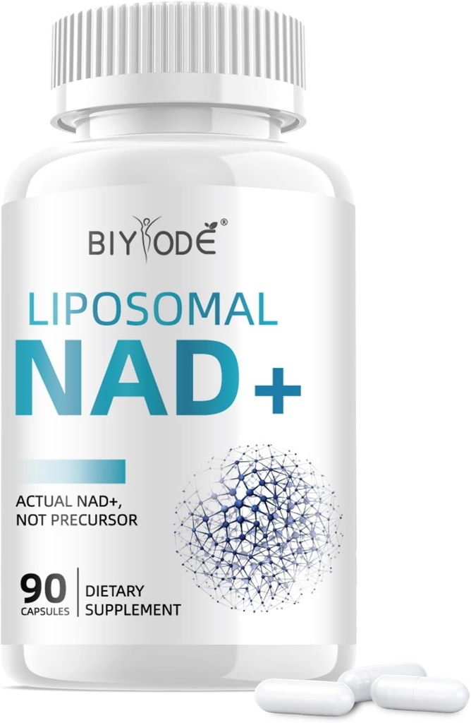 NAD Supplement with Liposomal Resveratrol – 900mg NAD Booster with Quercetin Phytosome for Energy, Focus & Healthy Aging – Cellular Support for Adults 30+ – 80 Capsules, 40-Day Supply