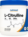 Nutricost Pure L-Citrulline (Base) Powder 250 Grams