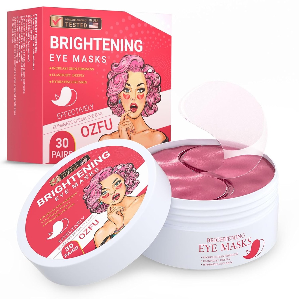 Under Eye Patches (30 Pairs), Eye Mask for Puffy Eyes, Dark Circles,Bags and Wrinkles with Collagen,Relieves Pressure and Reduces Wrinkles