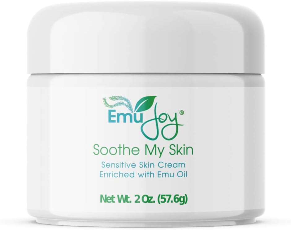 Soothe My Skin Cream for Sensitive Skin - Stocking Stuffers. Eczema Cream Psoriasis Atopic Dermatitis Lichen Sclerosus. Emu Oil with Only Natural Ingredients