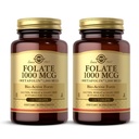 Solgar Folate 1000 mcg - 120 Tablets, 2 Pack - 1000 mcg Bio-Active Metafolin - Vegan, Gluten Free, Dairy Free, Kosher - 240 Total Servings