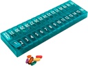 Once-a Day Monthly Pill Organizer Removable Lid for Easy Loading - Large Compartment Pill Box Medications for Entire Month Plus a Compartment for Extra Pills BPA Free