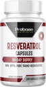 High Potency Resveratrol Capsules Over 98 Percent Trans Resveratrol Antioxidant and Healthy Aging 90 Day Supply 180 Capsules