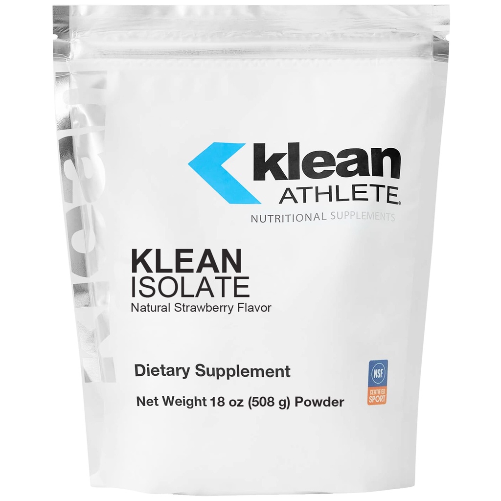 Klean Athlete Klean Isolate | Whey Protein Isolate to Enhance Daily Protein and Amino Acid Intake for Muscle Integrity* | NSF Certified for Sport | 18 Ounces | Natural Strawberry Flavor