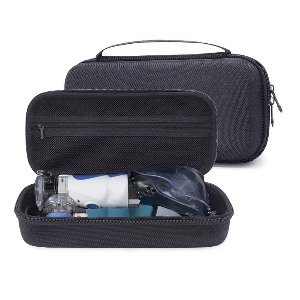 Carrying Case Travel Organize Bag Holder Compatible with Nebulizer Machine, Asthma Inhaler Spacer for Kids and Adults, Ventolin Masks, Allergy Meds, Mask