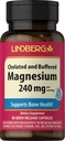 Piping Rock Magnesium Supplement for Women and Men | 240 mg | 60 Capsules | Buffered Chelate | Non-GMO, Gluten Free | by Lindberg