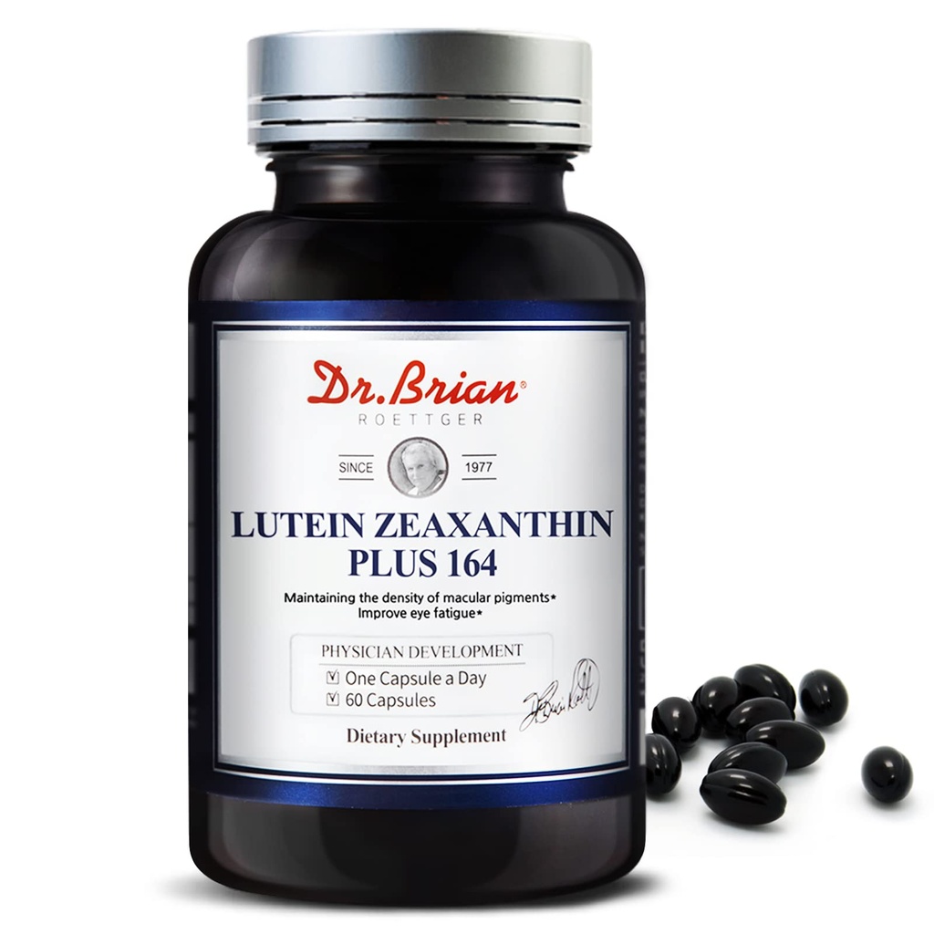 Dr. Brian Lutein and Zeaxanthin Supplements, Eye Vitamins Macular Degeneration Supplements Non-GMO, Gluten Free for Dry Eyes Vision Health, 60 Capsules
