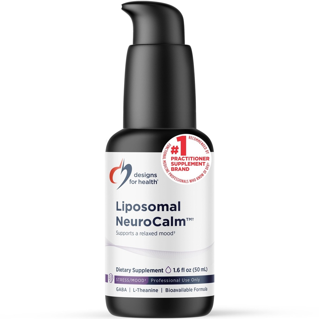 Designs for Health Liposomal NeuroCalm - Liquid GABA + L-Theanine to Support Calm + Healthy Stress Response (25 Servings / 1.7oz)