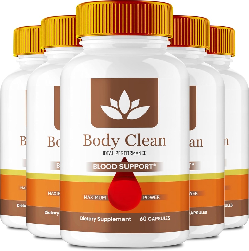 Body Clean Pills, Official BodyClean Supplement Capsules - Maximum Strength, Body Clean All Natural Formula Pills, BodyCleanse Glyco Optimizer Complex, BodyClean Health Support Reviews (5 Pack)