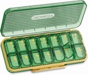 14 Cells 2 Times a Day Weekly Pill Organizer - OFIDUS Moistureproof AM/PM Daily Cute Pill Box, Removable Separate Cell 14 Days Pill Case Suitable for Women Men Travel Jewelry & Everyday(Green)