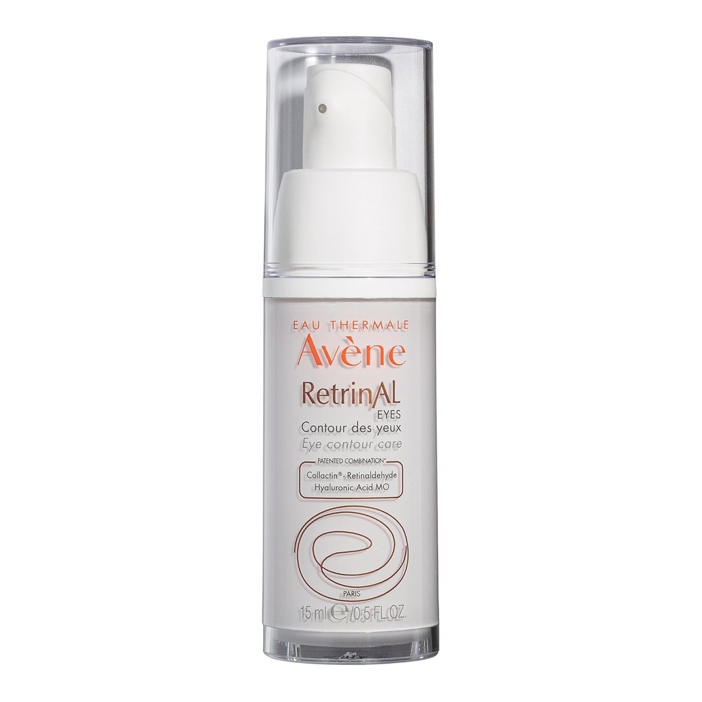 Avène Retrinal EYES Advanced 3-In-1 Eye Cream, Retinal eye cream, Powered by Retinaldehyde & Hyaluronic Acid, Helps smooth wrinkles, minimizes under-eye puffiness & dark circles, eye cream anti-aging