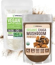 XPRS Nutra Organic Chaga Powder 4 Ounce with Size 00 Pre-Separated Empty Capsules (100 Count) Bundle