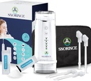 Nasal Irrigation System for Sinus Relief - Portable Cordless Electric Neti Pot Nose Cleaner - Sinus Flush Kit for Adults & Kids, Home & Travel with 4 Rinse Modes, 4 Nozzles, 40 Salt Packs