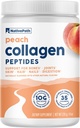NativePath Collagen Peptides - Hydrolyzed Type 1 & 3 Collagen. Keto & Paleo Grass-Fed Protein Powder for Hair, Skin, Nails, Bones, Joints, Digestion and More - No Gluten or Dairy (Peach, 226g)