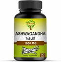 Ashwagandha Tablets, 1000mg | 100% Natural Ashwagandha & Withanolide | Stress Relief Rejuvenates Mind & Body Improves Strength & Energy for Men & Women| 90 Tablets, 45 Days Supply