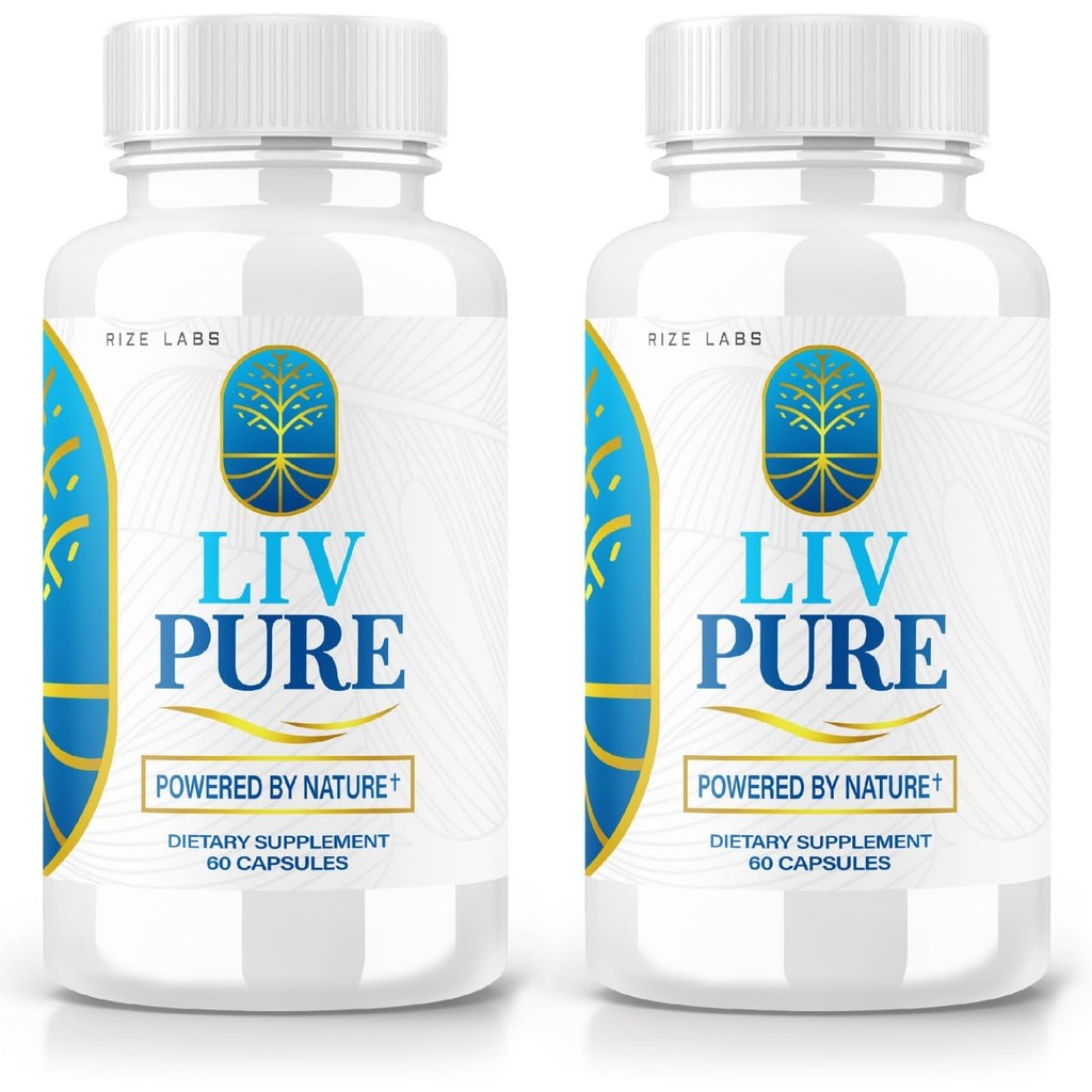 rize labs - LivPure Powered by Nature - Advanced Formula - Pure Support Dietary Supplement for Liver Support, Extra Strength, Vegan, Liver Function Pills (120 Capsules)