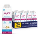 Nepro Nutrition Shake for People on Dialysis, 19g Protein, 420 Calories, Vanilla Tetra, 8 fl oz, Pack of 24