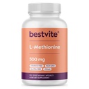 BESTVITE L-Methionine 500mg (120 Vegetarian Capsules) - No Stearates - Vegan - Non GMO - Gluten Free