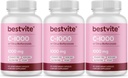 BESTVITE Vitamin C 1000mg (360 Vegetarian Capsules) (120 x 3) with Citrus Bioflavinoids - No Stearates - Vegan - Non GMO - Gluten Free
