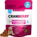 Dog UT Treats - Cranberry Chews for Dogs - Urinary Tract & Bladder Support Supplement with Natural Cranberry Extract - Tasty 70 Soft Bites for Daily Wellness with Fish Oil, Pumpkin, D-Mannose