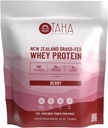 Taha Health & Nutrition Berry Flavored Whey Protein Concentrate Powder, 25g Protein, 140 Calories, 2g Sugar | New Zealand Grass-Fed, Free-Range Dairy | Gluten and Soy Free, Keto, Kosher | 2LB