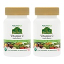 NaturesPlus Source of Life Garden Vitamin C - 60 Capsules, Pack of 2 - Immune System Support - USDA Certified Organic, Non-GMO, Vegan, Gluten Free - 60 Total Servings