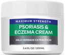 Hermon Psoriasis Eczema Relief Cream: Maximum Strength for Psoriasis Eczema - Relieve Symptom of Resistant Effective for Seborrheic Dermatitis Folliculitis 100m 3.4 Fl Oz (Pack of 1)