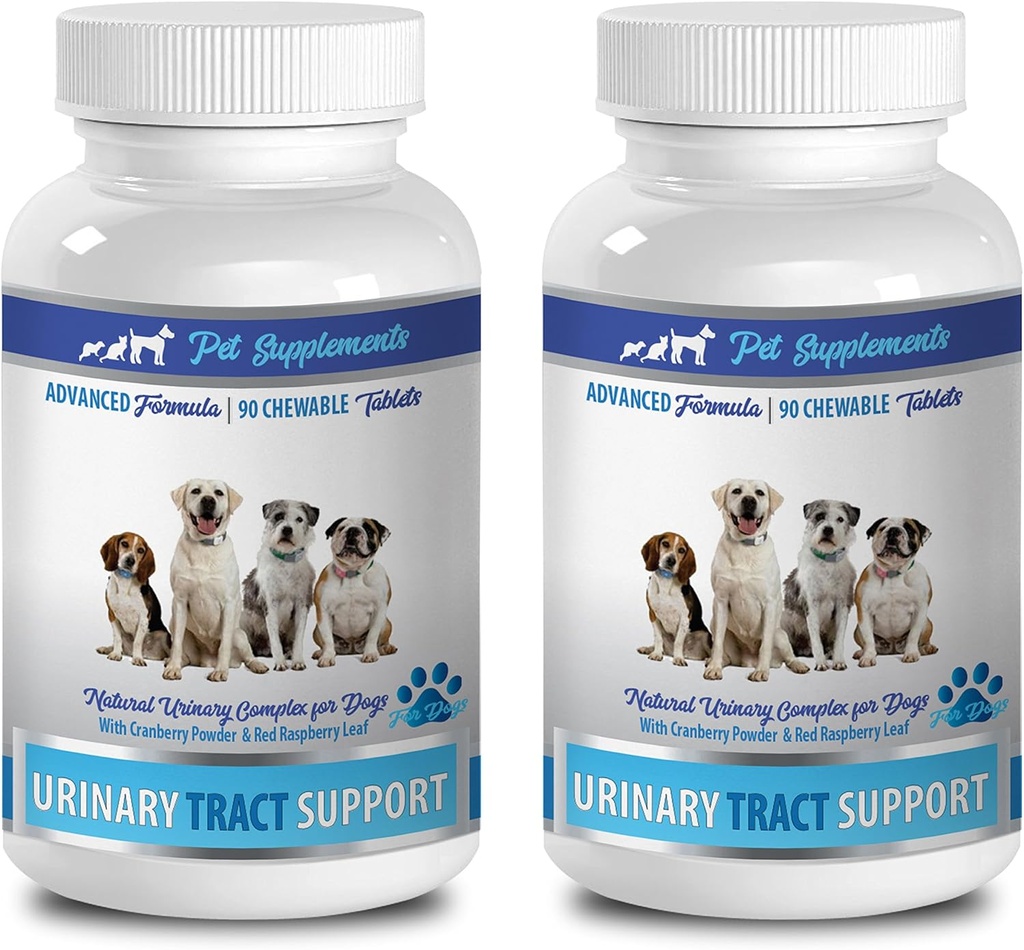 PET SUPPLEMENTS & NUTRITION LLC Dog Incontinence Male - Dog Urinary Tract Support - Natural Cranberry Solution - Bladder Health - Vet Recommended - max Cranberry for Dogs - 2 Bottle (180 Treats)