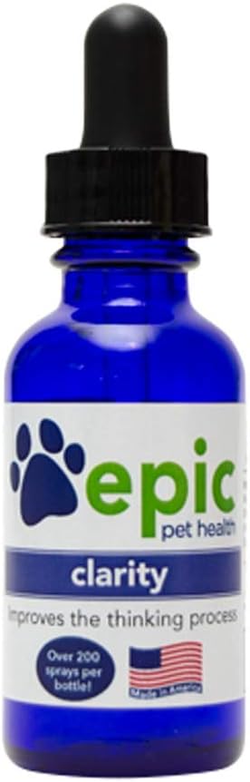 Clarity - All Natural Liquid Supplement for Old or Ill Pets That Improves Cognition - Easy to Use - Mist Over The Face and Put in Food & Water (Dropper, 2 Ounce)