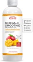 AS-IS Simply 16 fl oz (31 Servings) | Omega-3 Smoothie from Fish Oil | Promotes Heart & Brain Health | Dairy & Sugar Free | Natural Mango Flavor